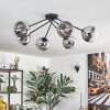 Koyoto ceiling light, globe light 80 cm clear, Smoke-coloured, 6-light sources