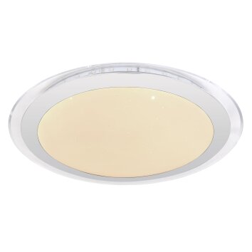 Globo NICOLE II Ceiling Light transparent, clear, white, 1-light source, Colour changer