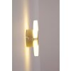 Lutec Savona wall light LED brushed steel, 1-light source