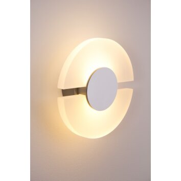 Lutec Savona wall light LED brushed steel, 1-light source