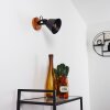 BERKELEY Wall Light Dark wood, black, 1-light source