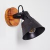 BERKELEY Wall Light Dark wood, black, 1-light source