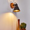 BERKELEY Wall Light Dark wood, black, 1-light source