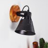 BERKELEY Wall Light Dark wood, black, 1-light source