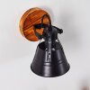 BERKELEY Wall Light Dark wood, black, 1-light source