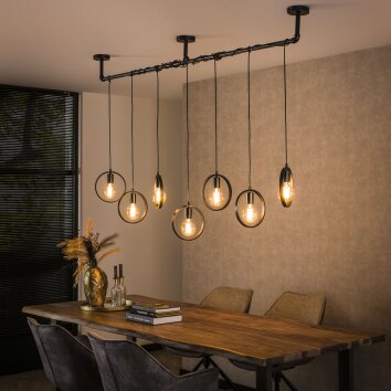 Pendelleuchte pendant light anthracite, 7-light sources