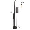 Stehleuchte floor lamp anthracite, 3-light sources