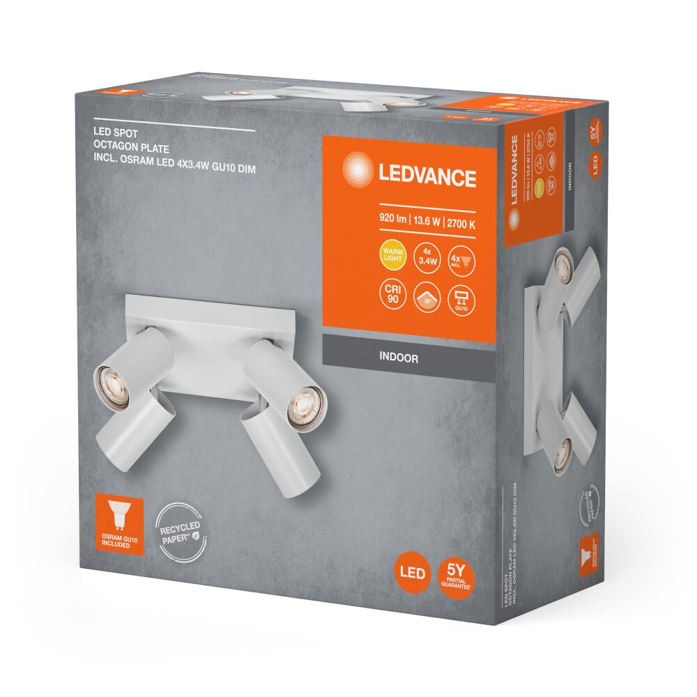 Ledvance Lights Spot ceiling light LED white, 4-light sources