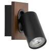 Ledvance Lights Spot ceiling light LED Wood like finish, black, 1-light source