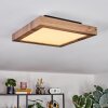 Salmi ceiling light, Panel LED Wood like finish, black, 1-light source