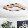 Salmi ceiling light, Panel LED Wood like finish, black, 1-light source