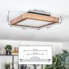 Salmi ceiling light, Panel LED Wood like finish, black, 1-light source