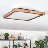 Salmi ceiling light, Panel LED Wood like finish, black, 1-light source