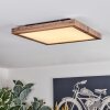 Salmi ceiling light, Panel LED Wood like finish, black, 1-light source