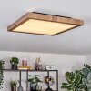 Salmi ceiling light, Panel LED Wood like finish, black, 1-light source