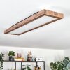 Salmi ceiling light, Panel LED Wood like finish, black, 1-light source