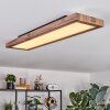 Salmi ceiling light, Panel LED Wood like finish, black, 1-light source