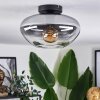 Mertola ceiling light clear, Smoke-coloured, 1-light source