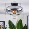 Mertola ceiling light clear, Smoke-coloured, 1-light source