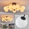 Gastor ceiling light, globe light white, 12-light sources