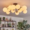 Gastor ceiling light, globe light white, 12-light sources