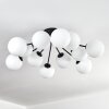 Gastor ceiling light, globe light white, 12-light sources