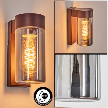 Encoberta outdoor wall light rust-coloured, 1-light source