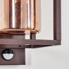 Boucinho outdoor wall light rust-coloured, 1-light source, Motion sensor