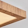 Salmi ceiling light, Panel LED Wood like finish, black, 1-light source