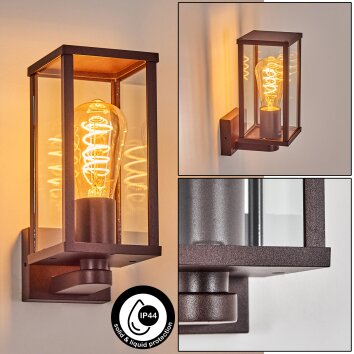 Tourega outdoor wall light rust-coloured, 1-light source