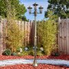 Loria outdoor light, lamp post, path light brown, gold, 3-light sources