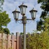 Loria outdoor light, lamp post, path light brown, gold, 3-light sources