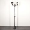 Loria outdoor light, lamp post, path light black, silver, 2-light sources