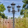 Loria outdoor light, lamp post, path light black, silver, 3-light sources