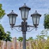 Loria outdoor light, lamp post, path light black, silver, 3-light sources