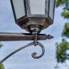 Loria outdoor light, lamp post, path light black, silver, 3-light sources