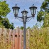 Loria outdoor light, lamp post, path light black, silver, 3-light sources