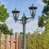 Loria outdoor light, lamp post, path light green, black, 2-light sources