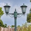 Loria outdoor light, lamp post, path light green, black, 2-light sources