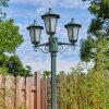 Loria outdoor light, lamp post, path light green, black, 3-light sources