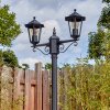 Loria outdoor light, lamp post, path light black, 2-light sources