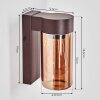 Encoberta outdoor wall light rust-coloured, 1-light source