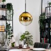 Gastor hanging light, globe light gold, clear, 1-light source