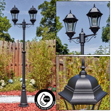 Etoe outdoor light, lamp post, path light black, 2-light sources