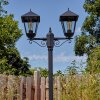 Anfei outdoor light, lamp post, path light black, 2-light sources