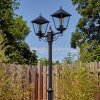 Anfei outdoor light, lamp post, path light black, 2-light sources