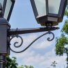 Falfosa outdoor light, lamp post, path light black, 3-light sources