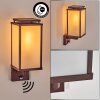 Cadafaes outdoor wall light rust-coloured, 1-light source, Motion sensor