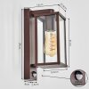 Tourega outdoor wall light rust-coloured, 1-light source, Motion sensor