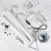 Loria outdoor light, lamp post, path light white, 2-light sources